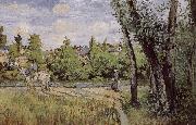Camille Pissarro Multi pont de-sac under the sun Schwarz oil painting